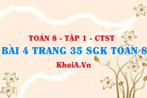 Bài 4 trang 35 SGK Toán 8 Tập 1 Chân trời sáng tạo